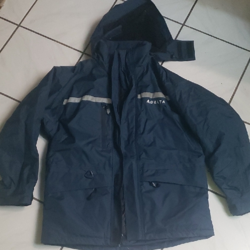 Brand new "Delta Airlines" winter dark blue hooded Jacket
